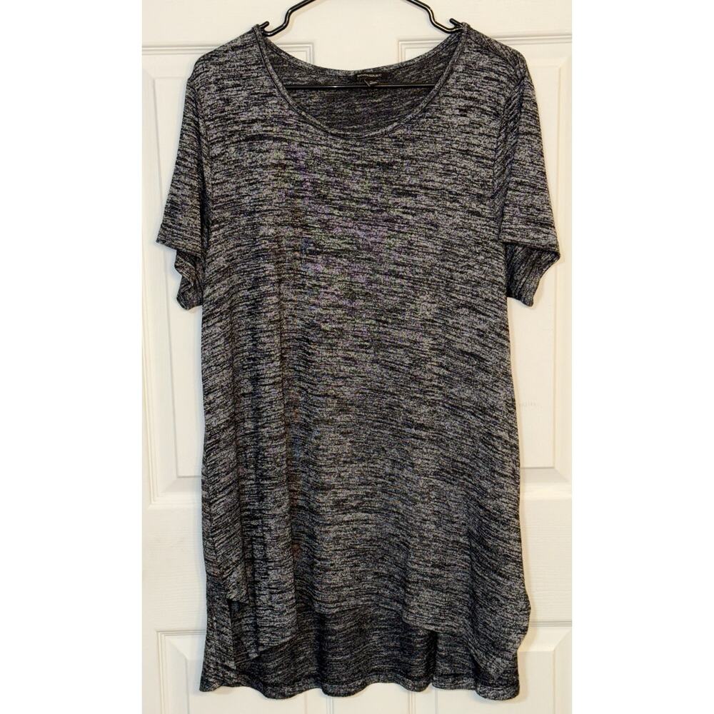 Banana Republic Women’s Black & Gray Stretch Short Sleeve Sweater Size XLarge